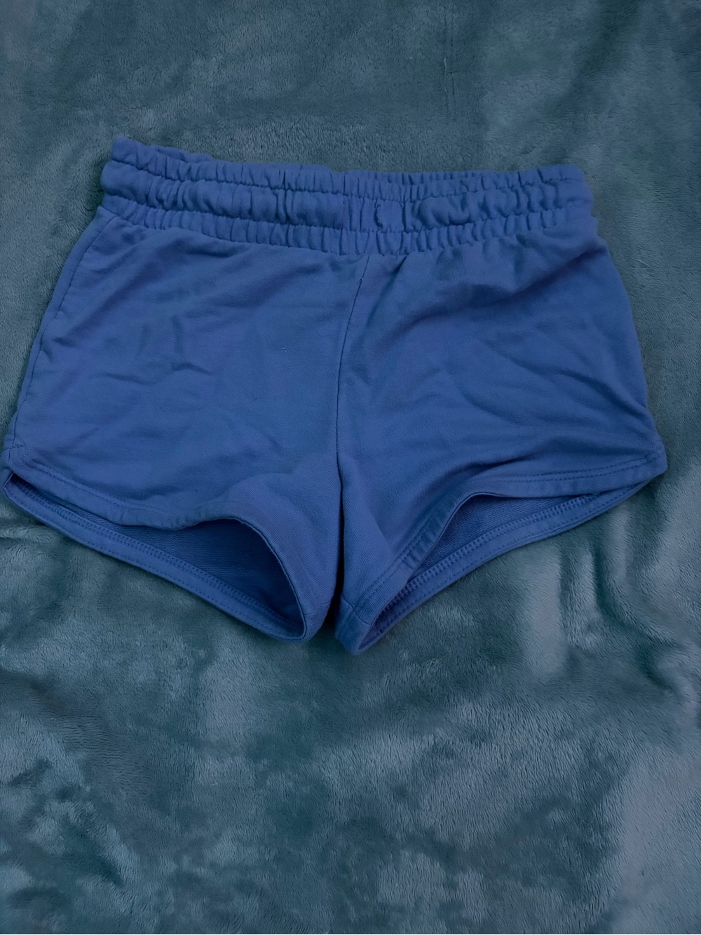 Classic Women's Elastic-Waist Blue Athletic Shorts